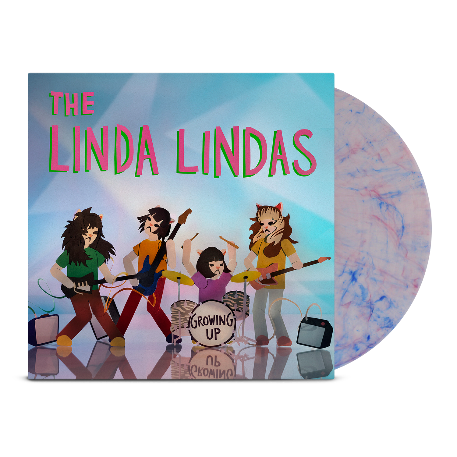 the-linda-lindas-growing-up-vinyle-lp-clear-blue-pink image 1