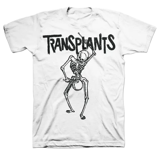 transplants-skeleton-t-shirt-blanc-coton-homme image 1