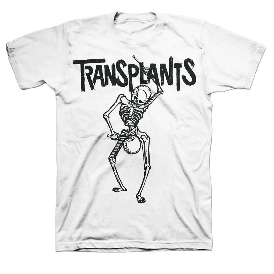 transplants-skeleton-t-shirt-blanc-coton-homme image 1