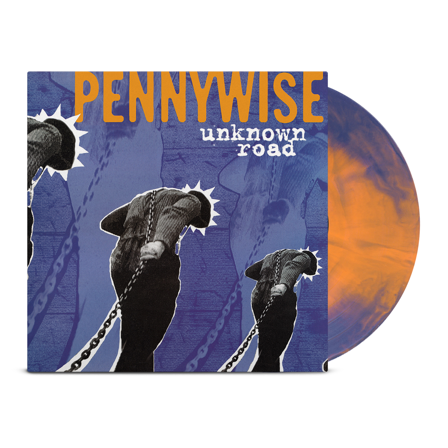 pennywise-unknown-road-lp-vinyle-galaxy-orange-bleu image 1