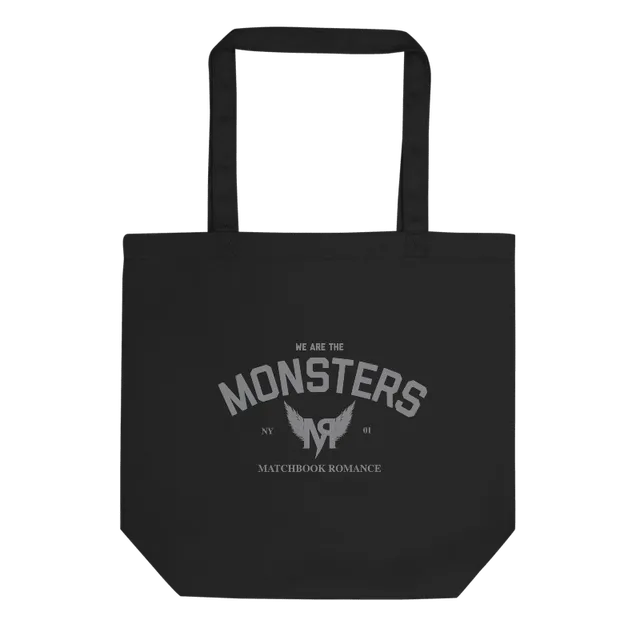 monsters-tote-sac-tote-bag-noir-coton-bio-we-are-monsters image 1
