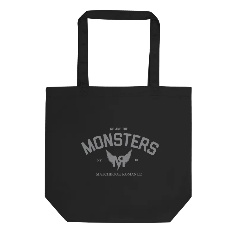 monsters-tote-sac-tote-bag-noir-coton-bio-we-are-monsters image 1