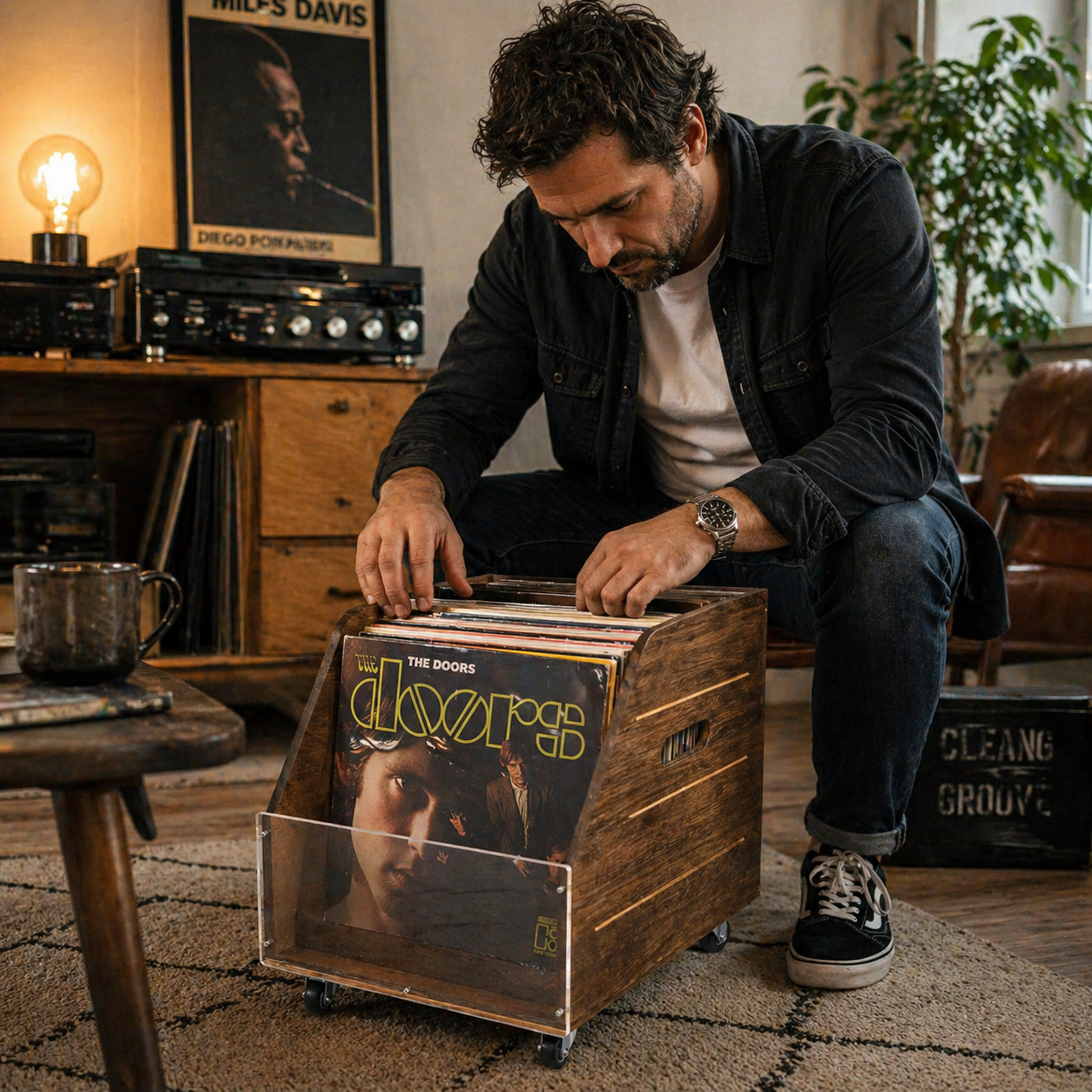 cleangroove-groovebox-lp-v2-caisse-vinyle-80-disques-bois-vieilli image 5