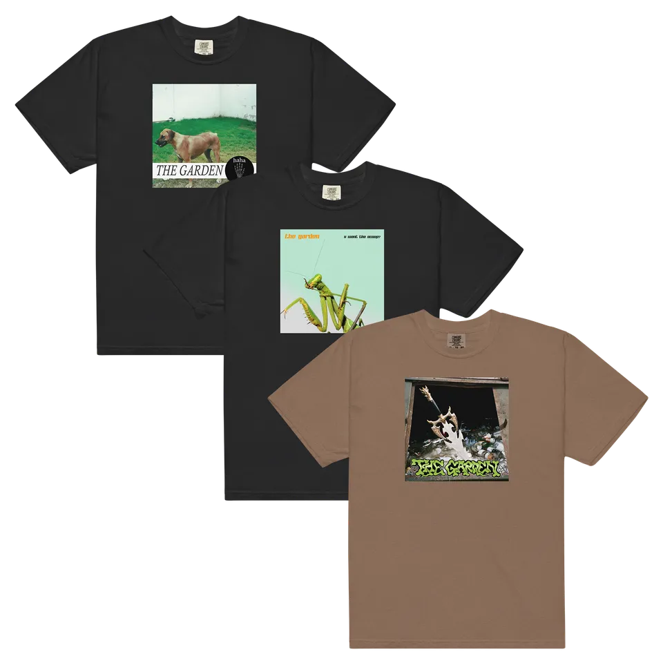 the-garden-t-shirt-bundle-lot-3-tees-noir-marron image 1
