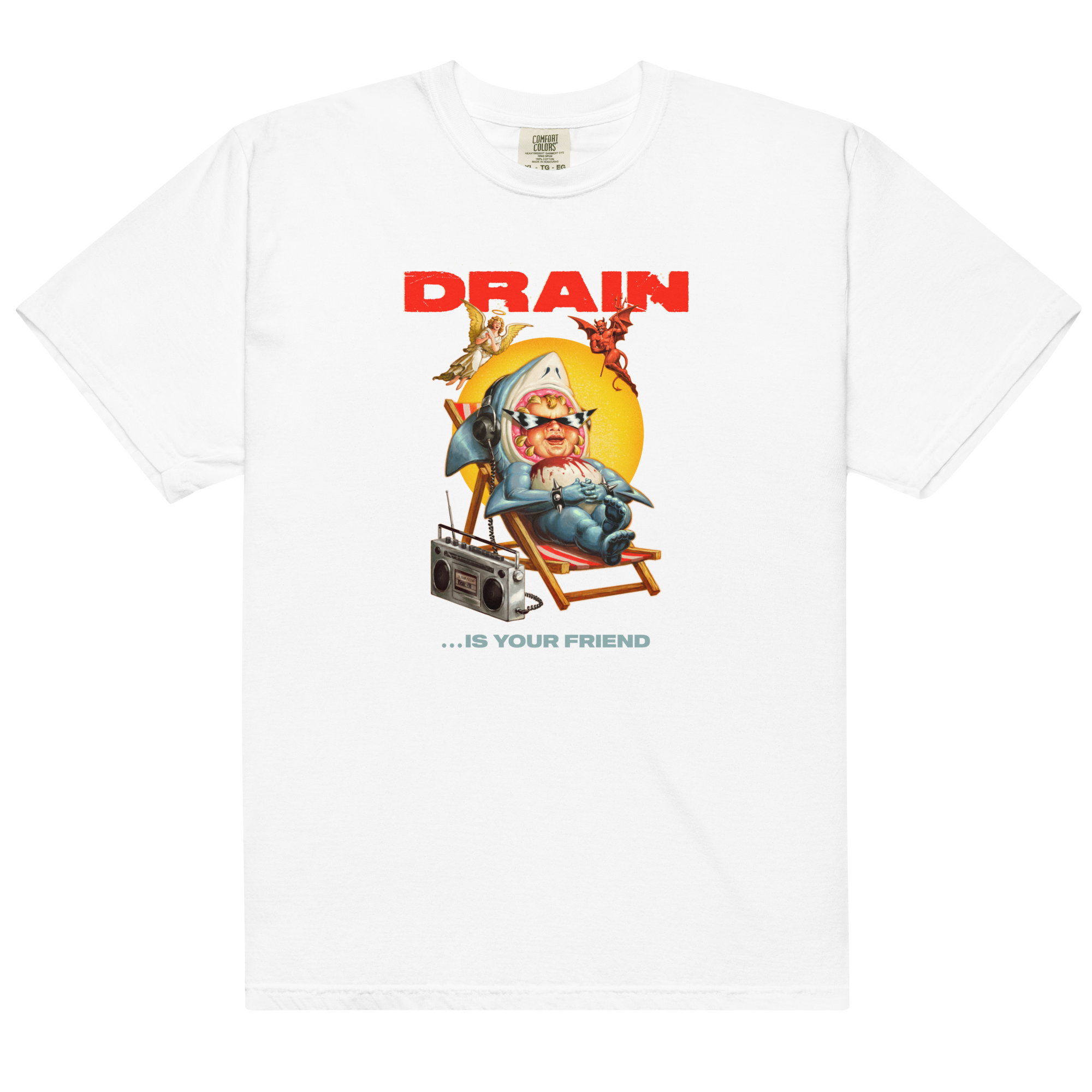 drain-is-your-friend-t-shirt-blanc-coton image 1