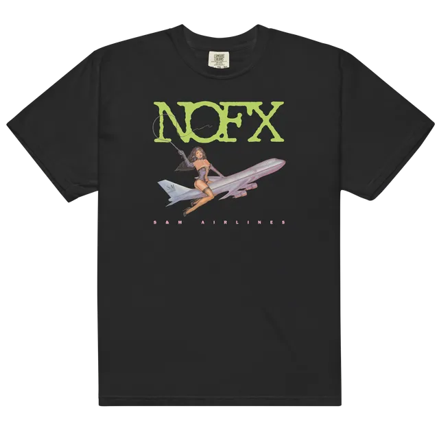 nofx-s-m-airlines-t-shirt-noir-100-coton image 1