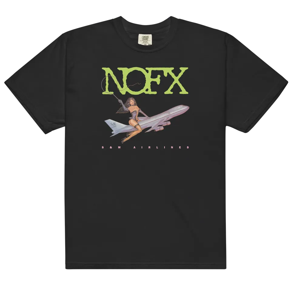 nofx-s-m-airlines-t-shirt-noir-100-coton image 1