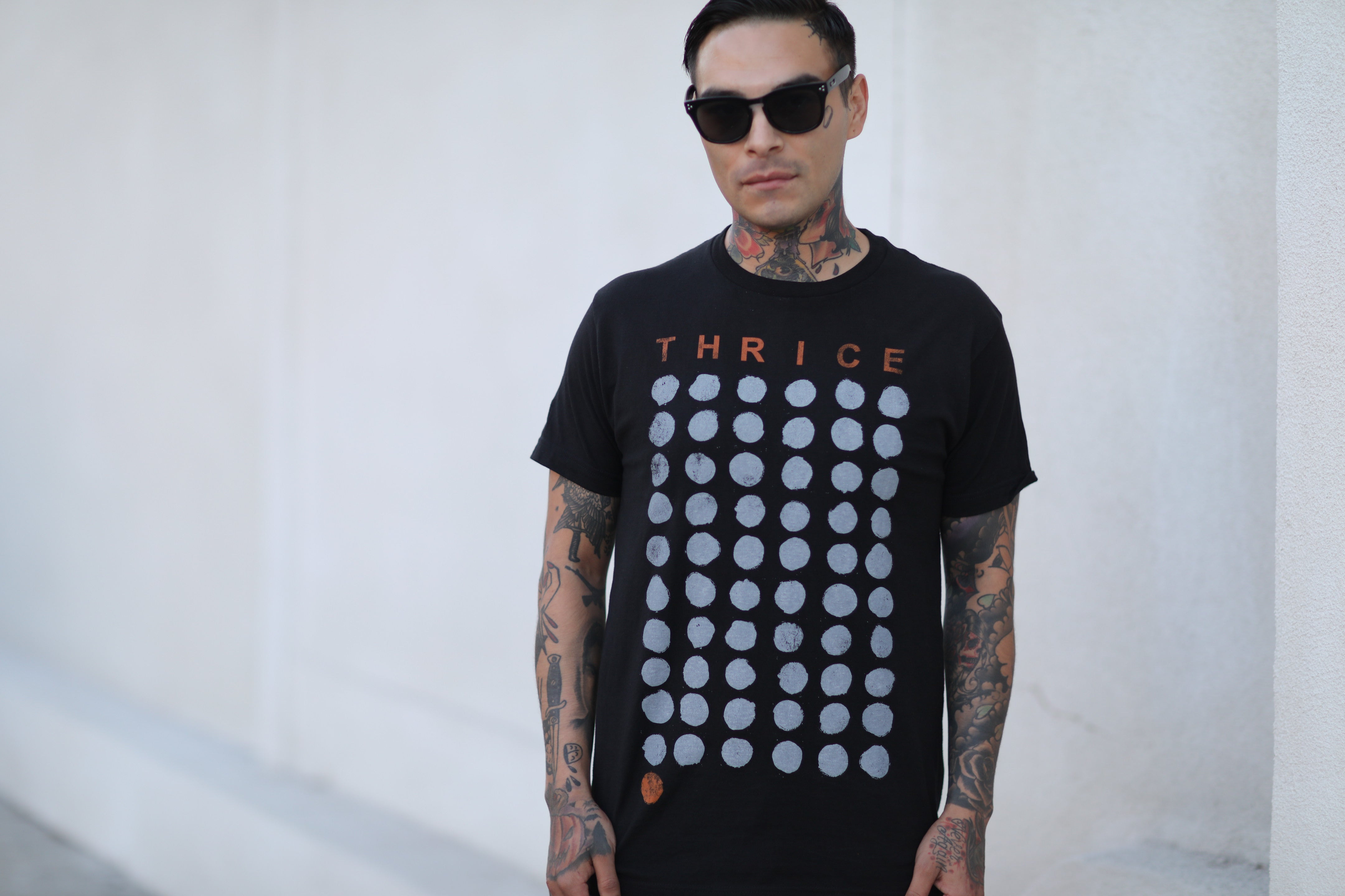 thrice-palms-t-shirt-noir-coton-pochette-album image 4