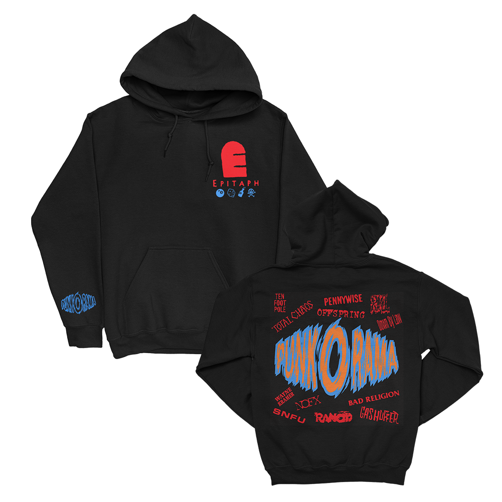 punk-o-rama-sweat-capuche-noir-logo-devant-dos image 1