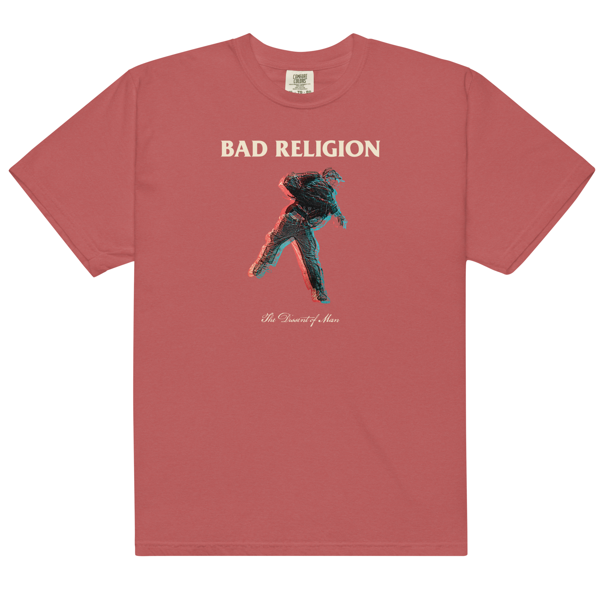 bad-religion-the-dissent-of-man-t-shirt-rouge-crimson-coton image 1