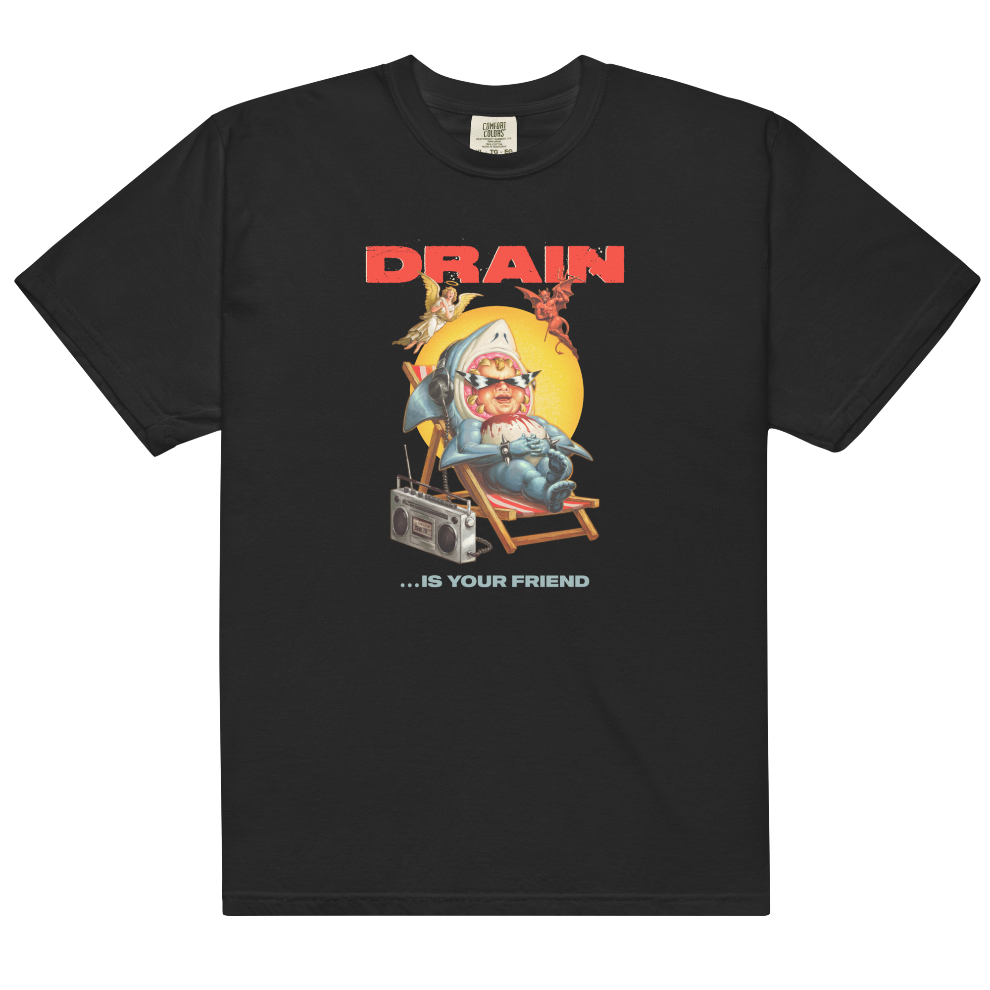 drain-is-your-friend-t-shirt-noir-coton image 1