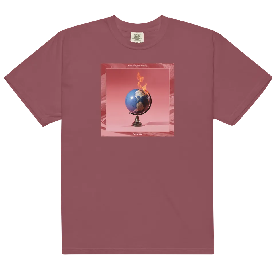 mannequin-pussy-patience-t-shirt-rouge-brique-coton image 1