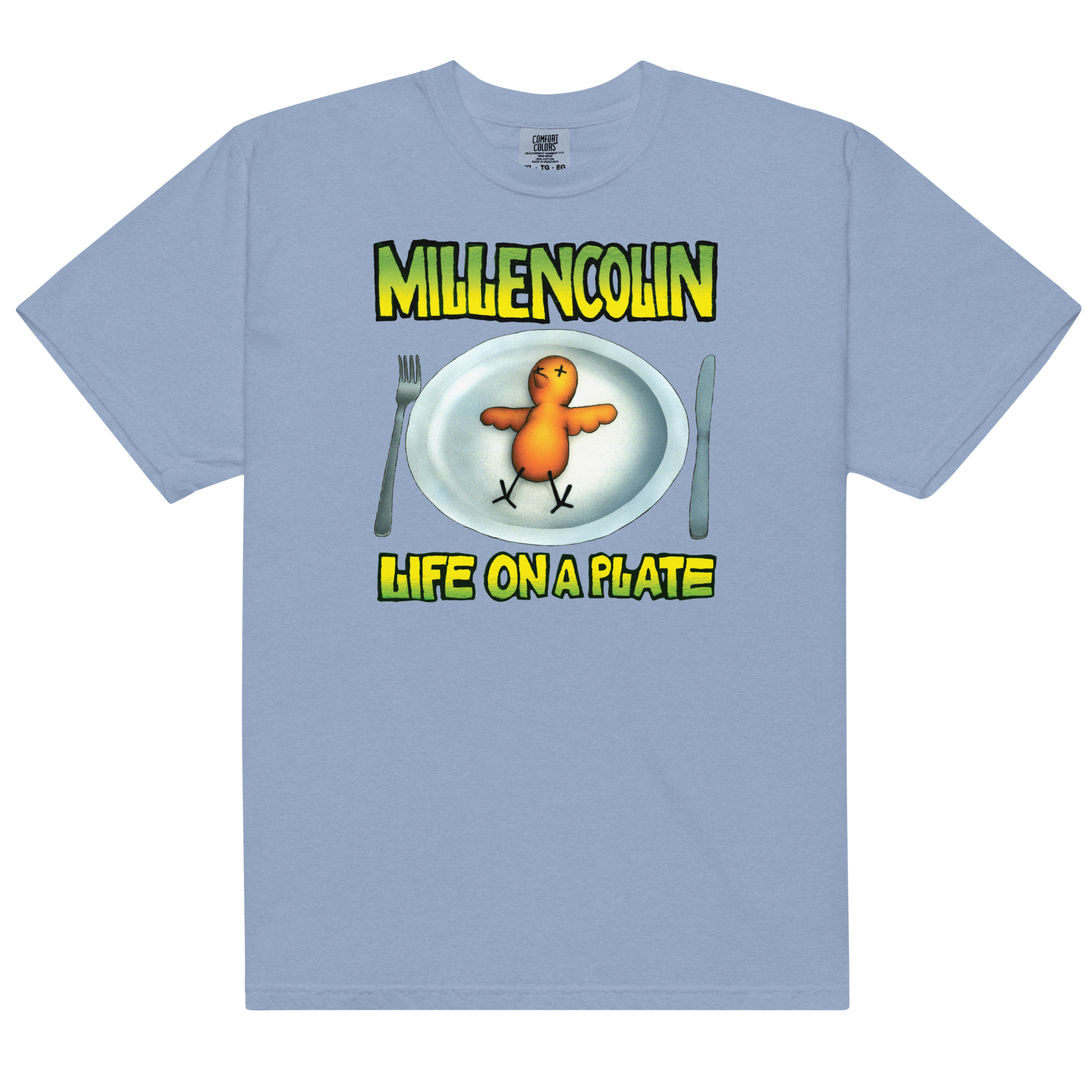 pennywise-life-on-a-plate-t-shirt-bleu-coton image 1