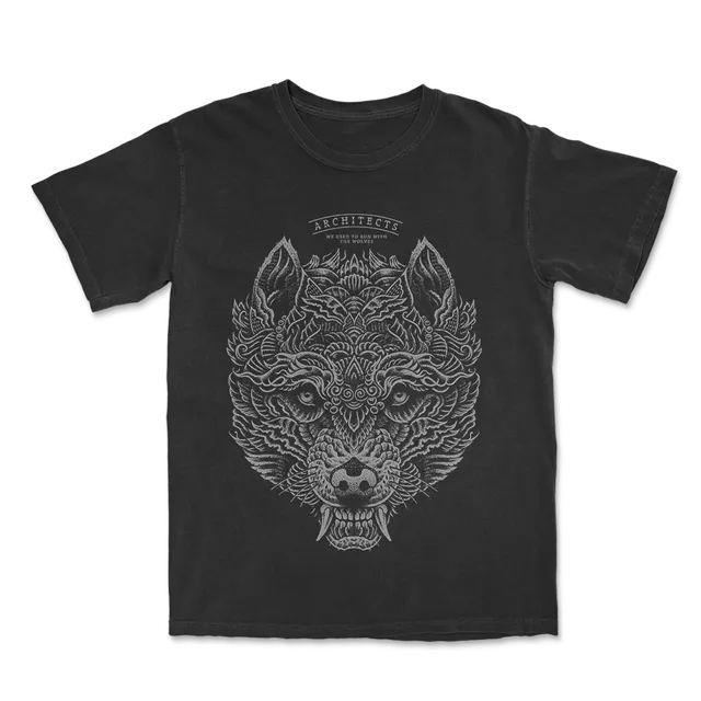 architects-wolf-t-shirt-noir-coton-metalcore-taille-s-2xl image 1