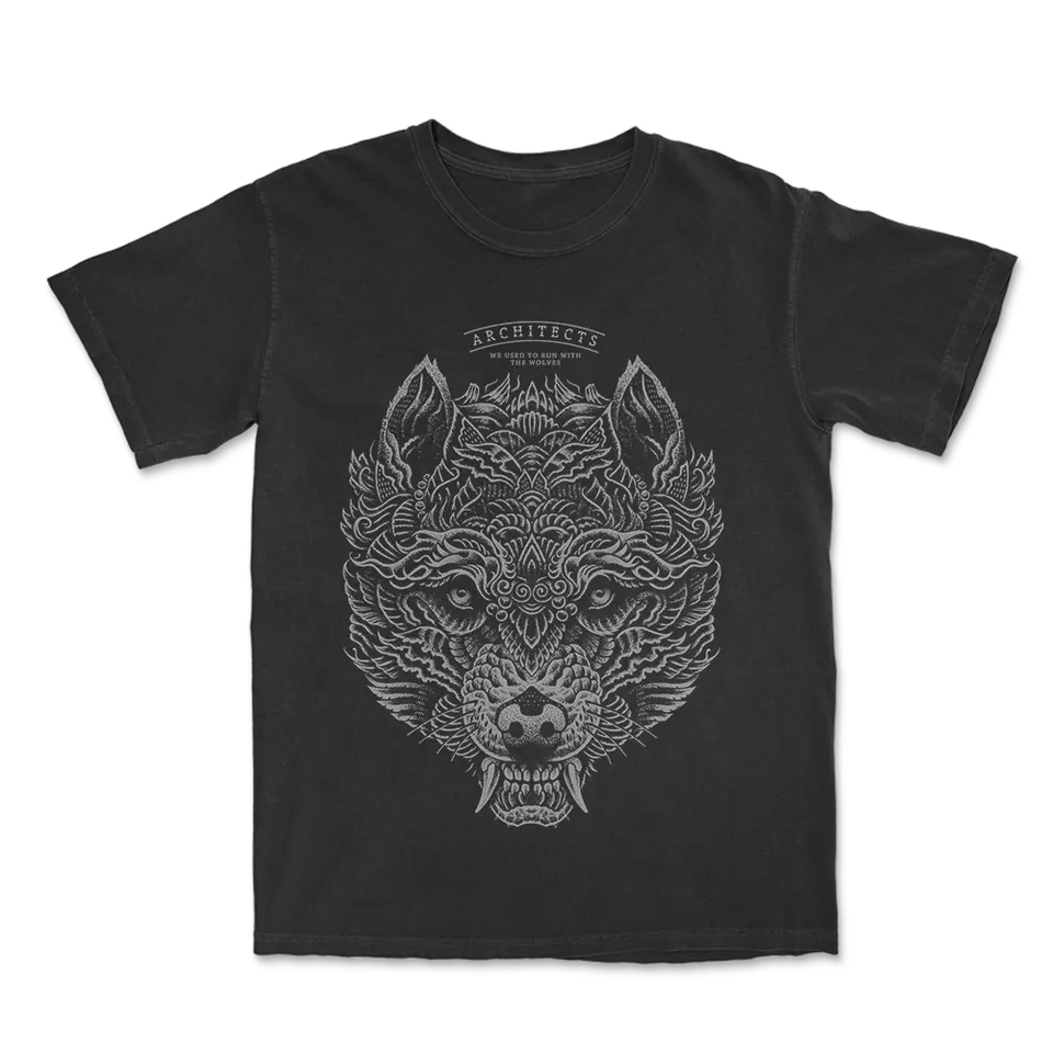 architects-wolf-t-shirt-noir-coton-metalcore-taille-s-2xl image 1