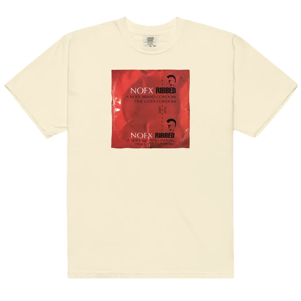 nofx-ribbed-t-shirt-tee-shirt-ivoire-coton image 1