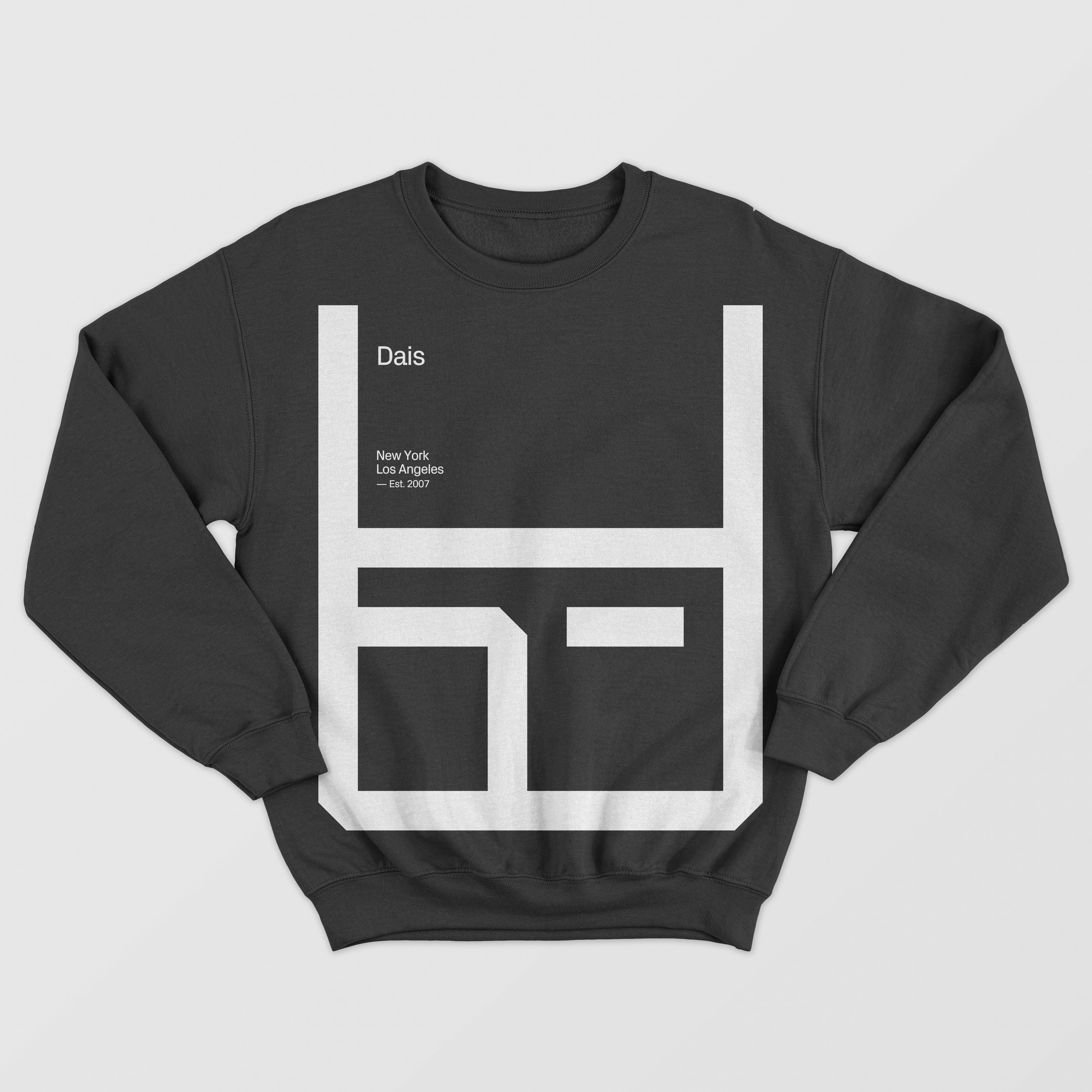 dais-records-pixelated-logo-sweat-crewneck-coton-taille-m image 1