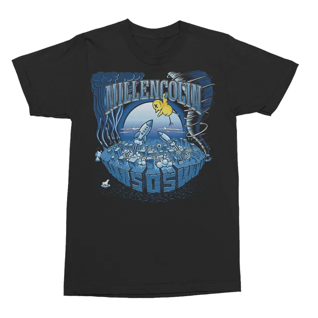 millencolin-sos-t-shirt-noir-coton-skate-punk-album-sos image 1
