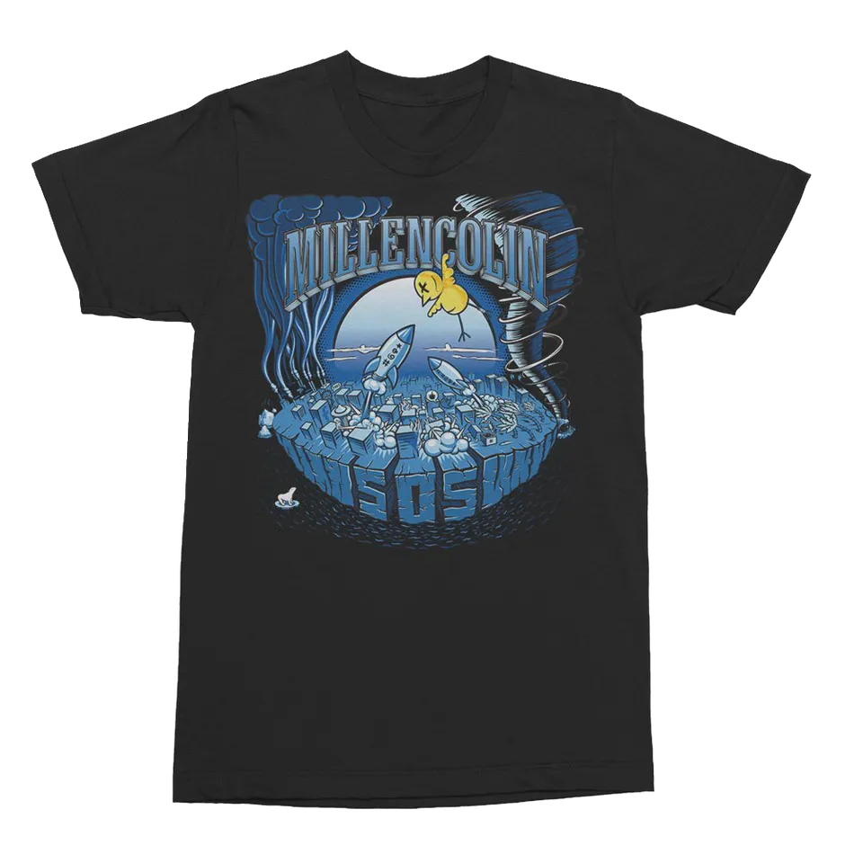 millencolin-sos-t-shirt-noir-coton-skate-punk-album-sos image 1