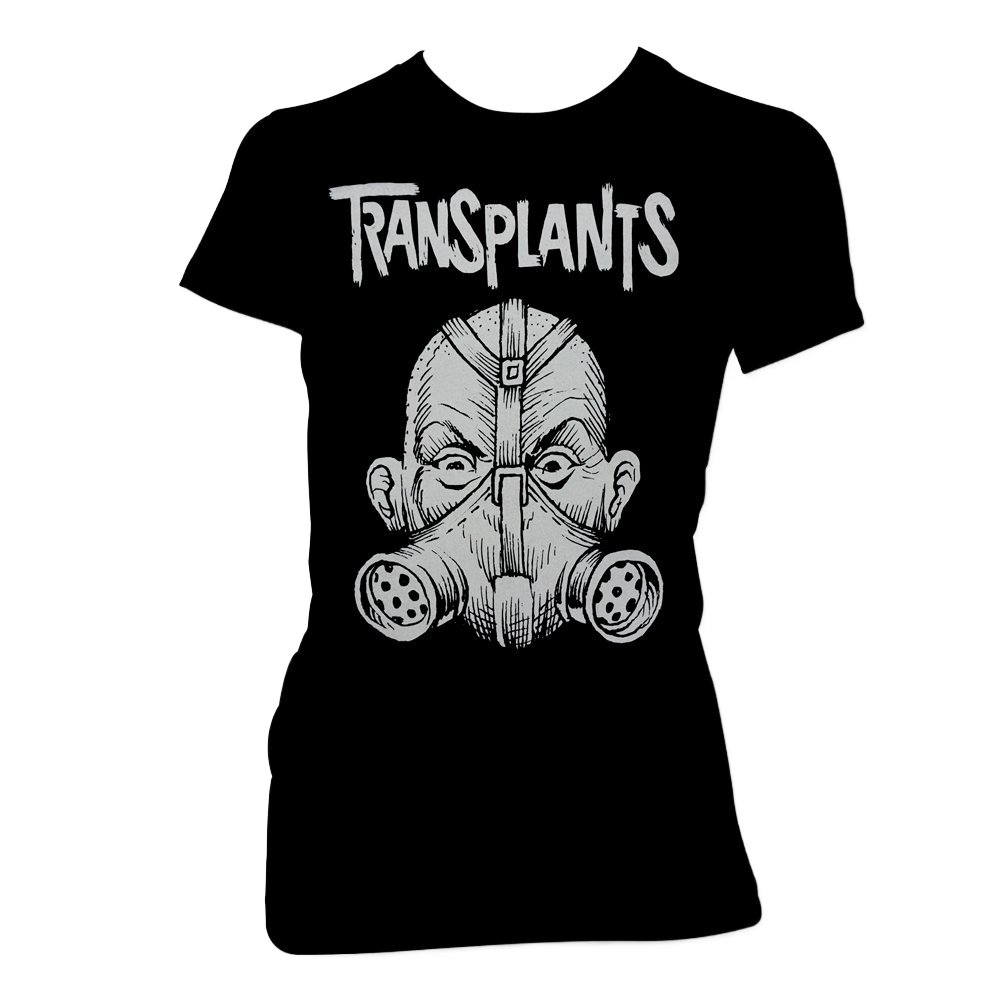 transplants-gas-mask-t-shirt-femme-noir-slim image 1