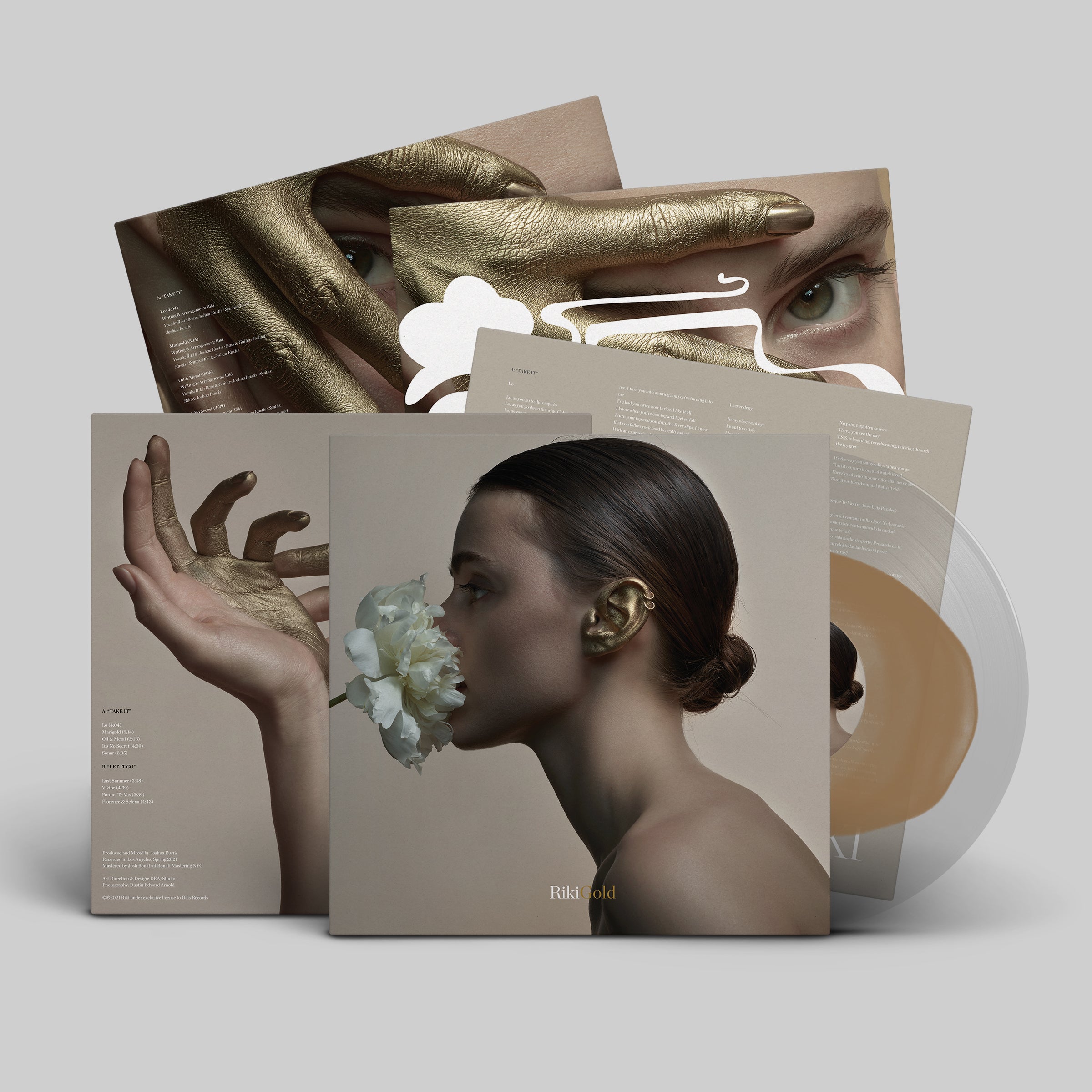 riki-gold-vinyle-lp-rouge-red-in-clear-synth-pop image 2