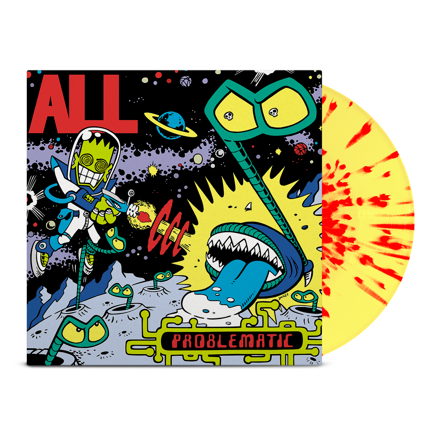 all-problematic-lp-vinyle-jaune-splatter-rouge image 1