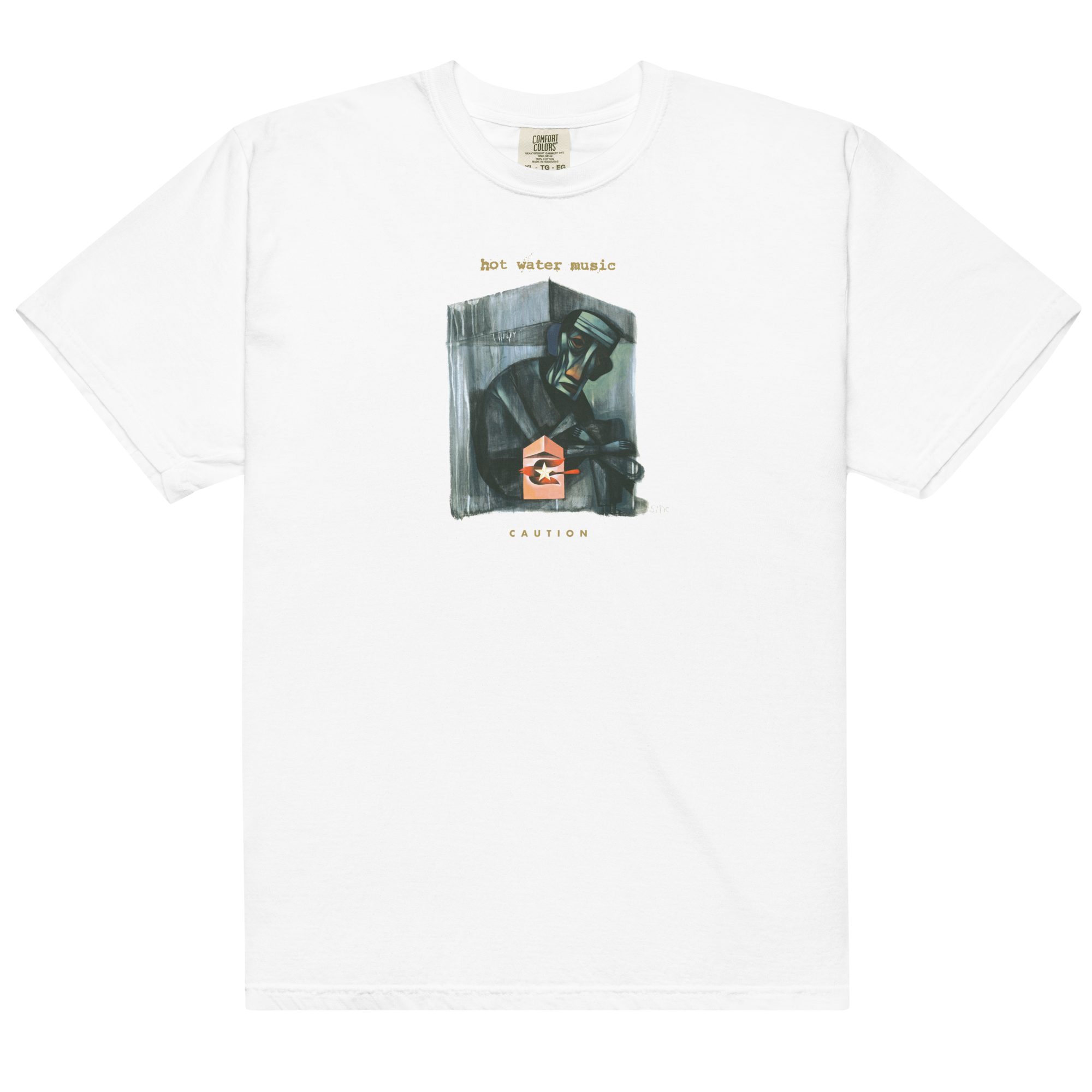 joyce-manor-caution-t-shirt-blanc-coton image 1