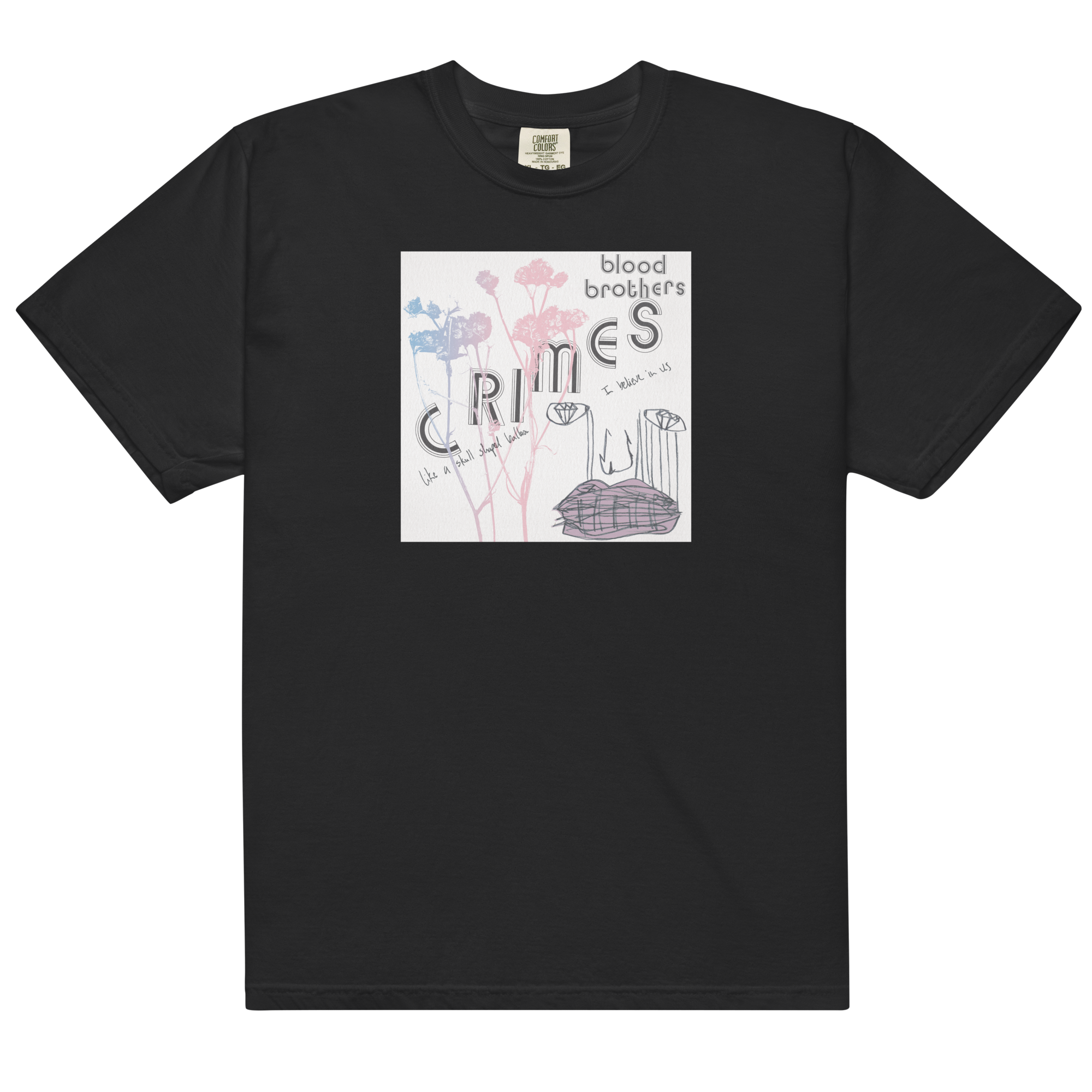 crimes-t-shirt-noir-100-coton-visuel-album image 1