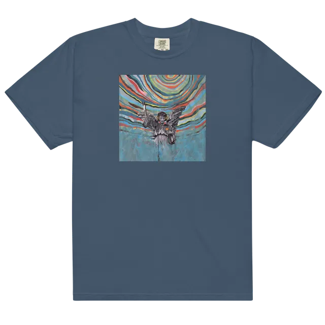 frank-turner-wasted-wonderful-world-t-shirt-bleu-coton image 1