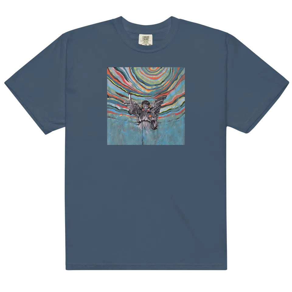 frank-turner-wasted-wonderful-world-t-shirt-bleu-coton image 1