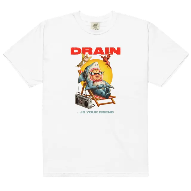 drain-is-your-friend-t-shirt-blanc-coton image 1