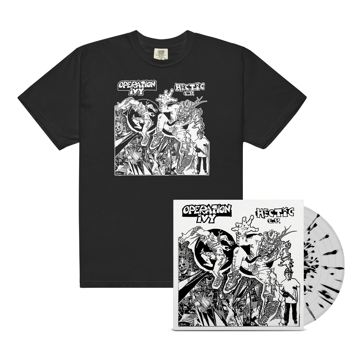 hectic-12-ep-clear-black-t-shirt-noir-bundle image 1