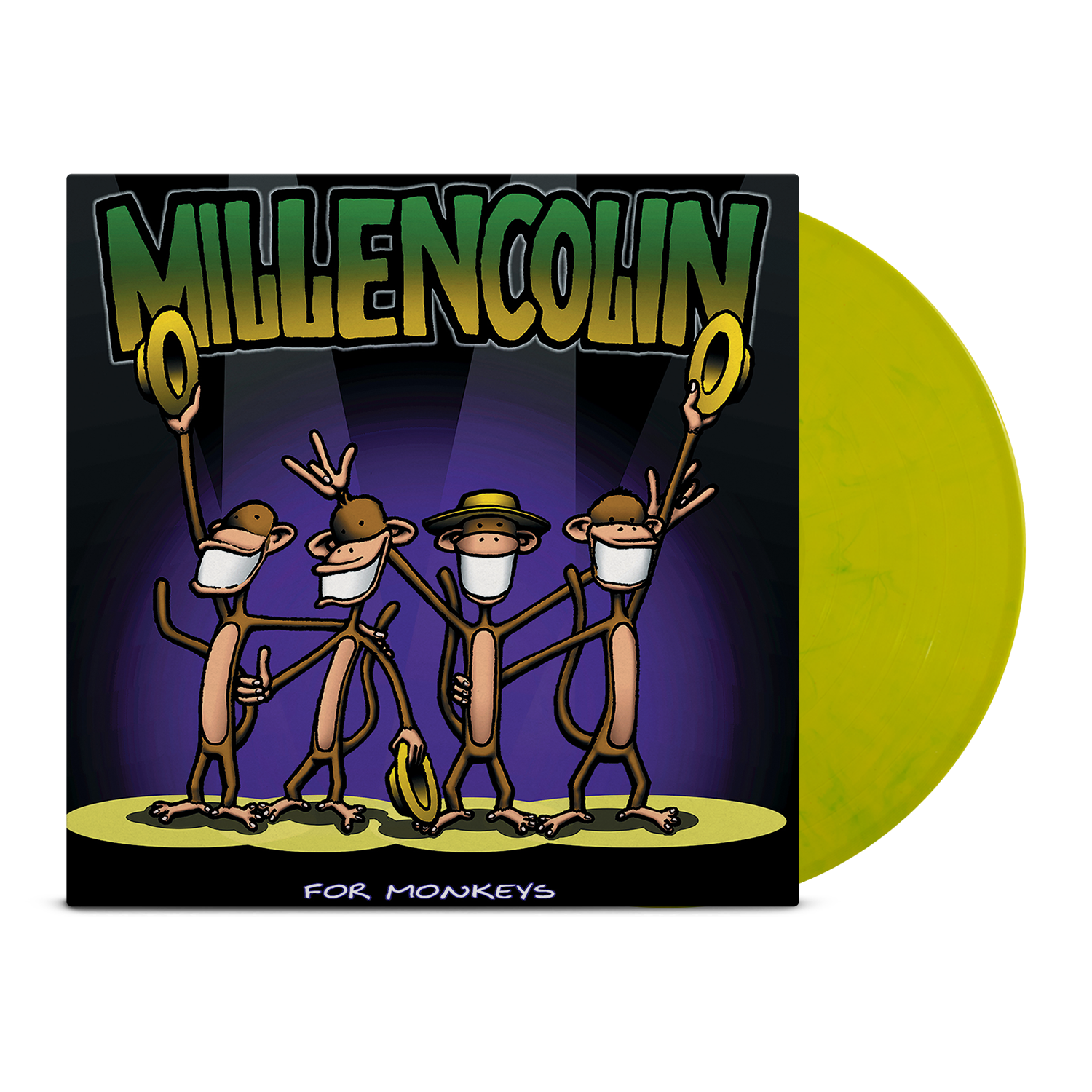 millencolin-for-monkeys-vinyle-12-vert-psychedelic-green image 1