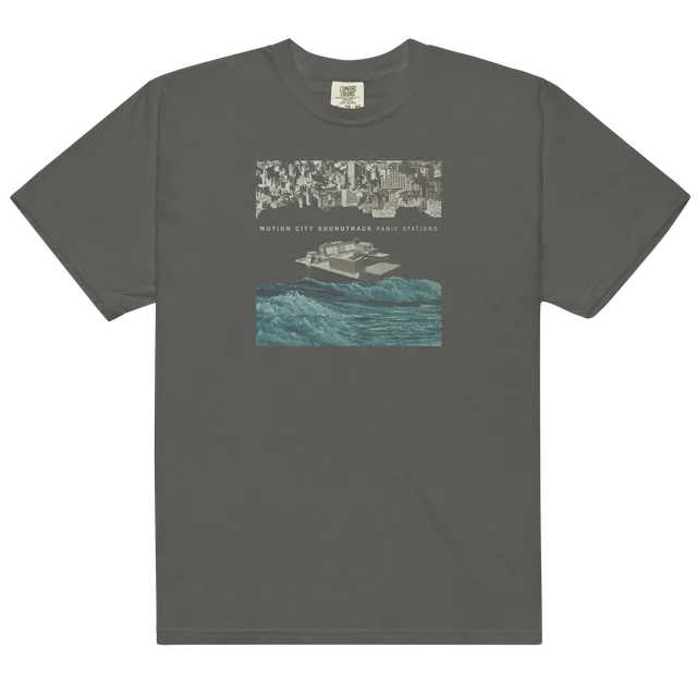 panic-stations-t-shirt-tee-shirt-gris-fonc-coton-album image 1