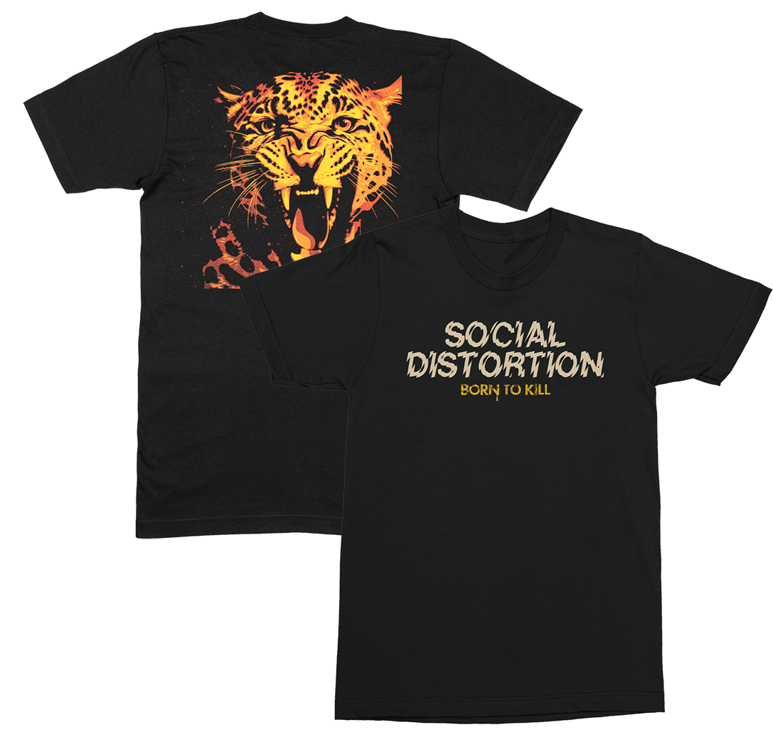 social-distortion-leopard-t-shirt-noir-coton image 1
