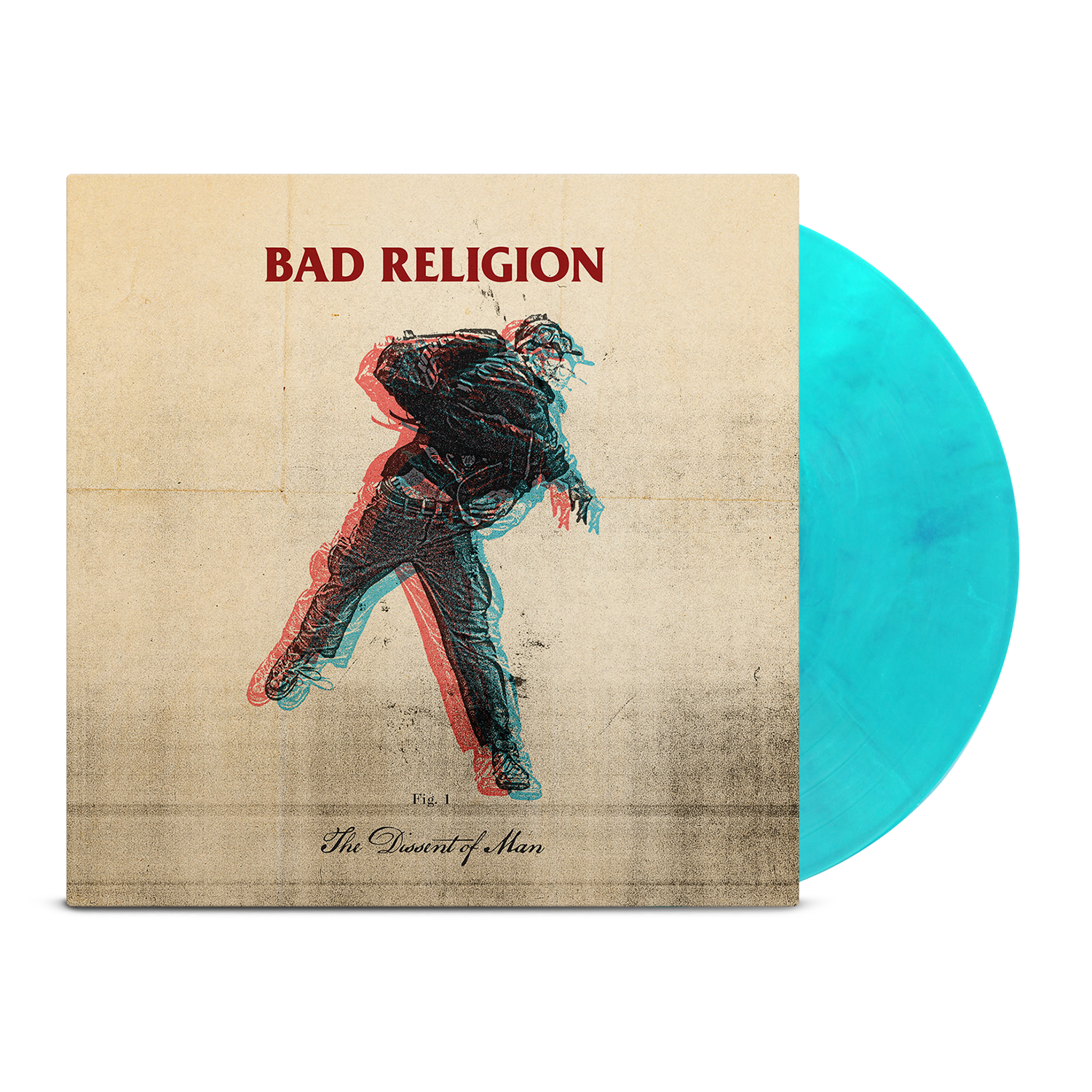 epitaph-records-the-dissent-of-man-lp-vinyle-vert-bleu-bad-religion image 1