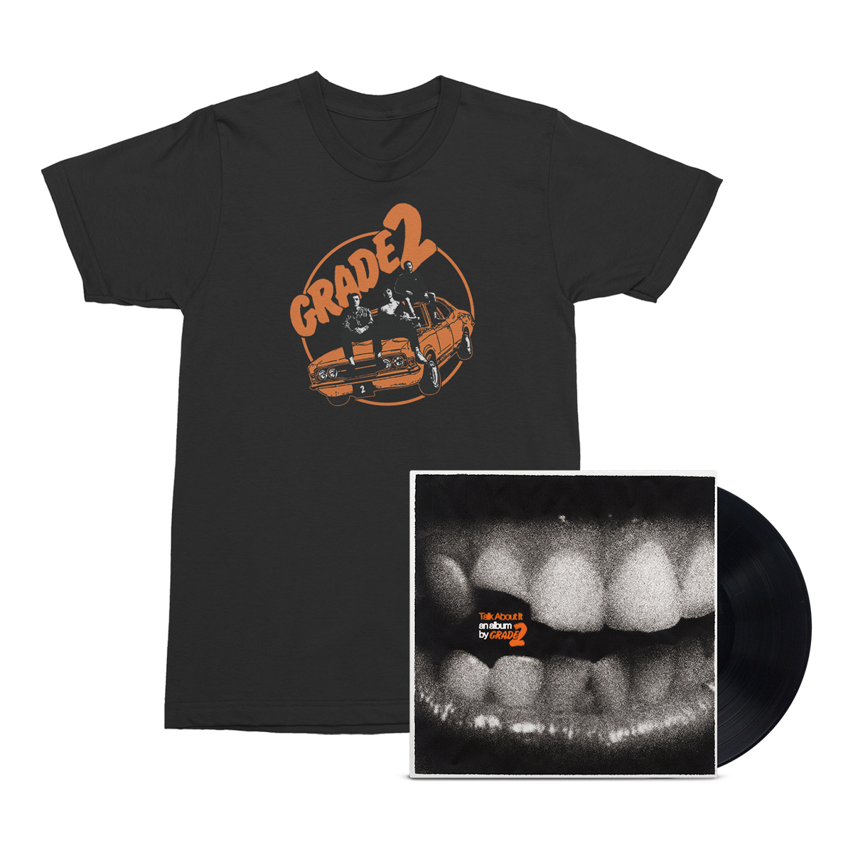 grade-2-talk-about-it-bundle-lp-vinyle-noir-t-shirt image 1