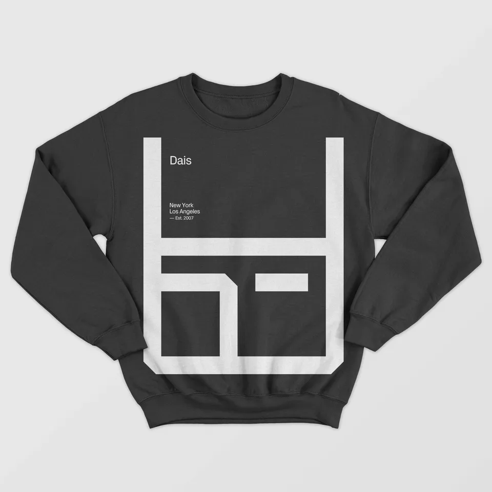 dais-records-pixelated-logo-sweat-crewneck-coton-taille-m image 1