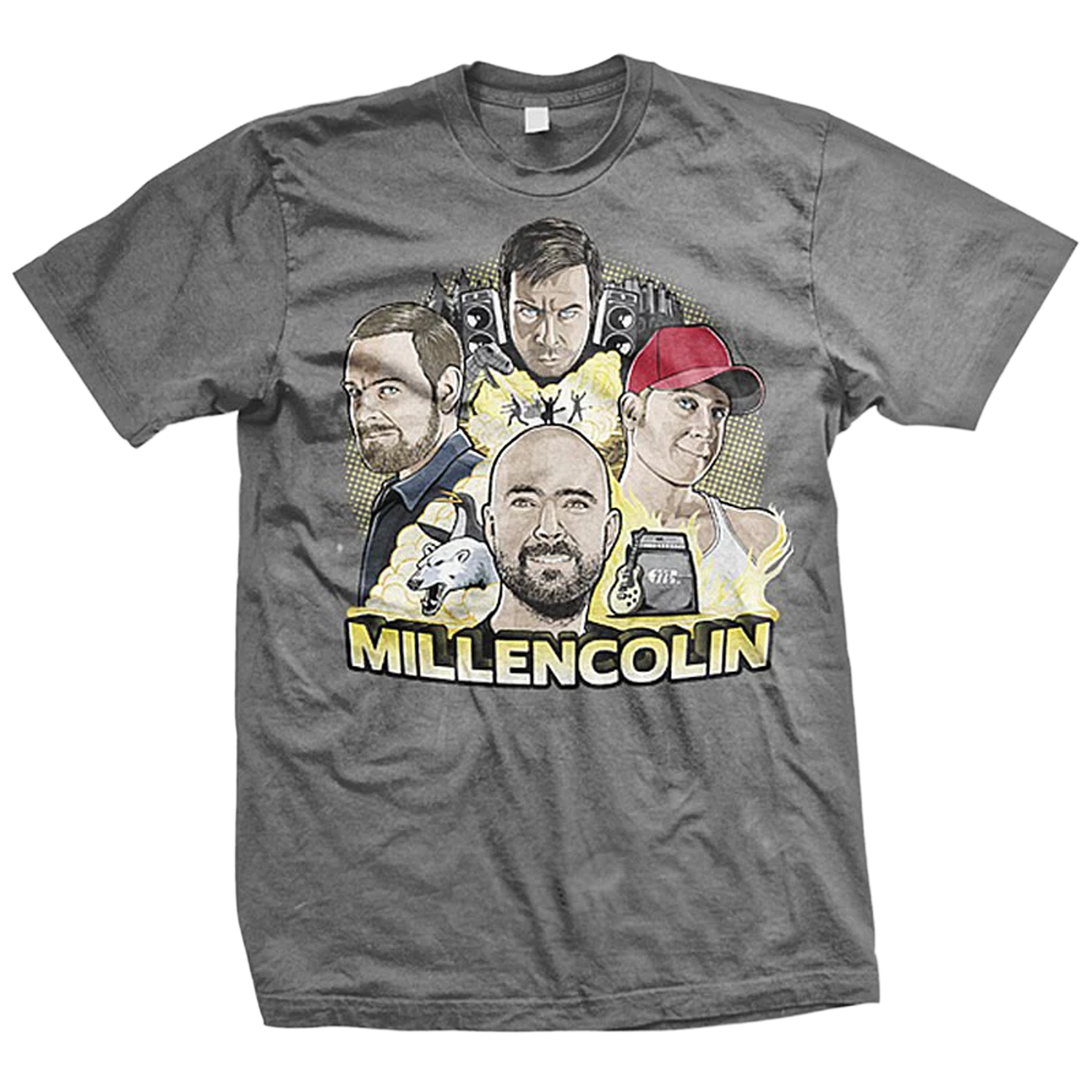 epitaph-records-connection-tee-t-shirt-charcoal-millencolin-coton image 1