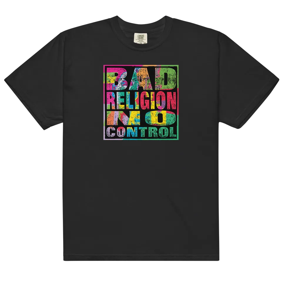 bad-religion-no-control-t-shirt-noir-coton-manches-courtes image 1