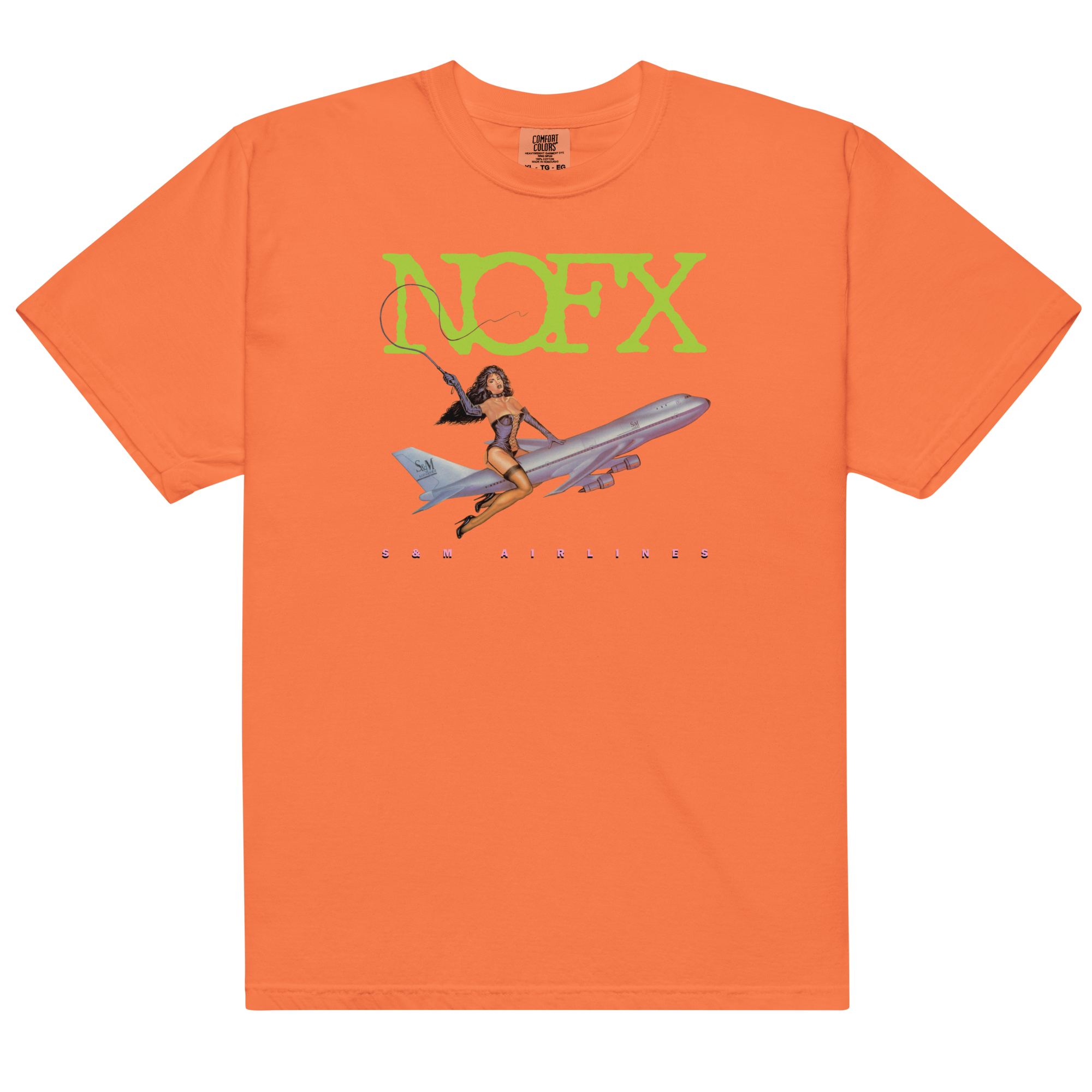 nofx-s-m-airlines-t-shirt-orange-coton image 1