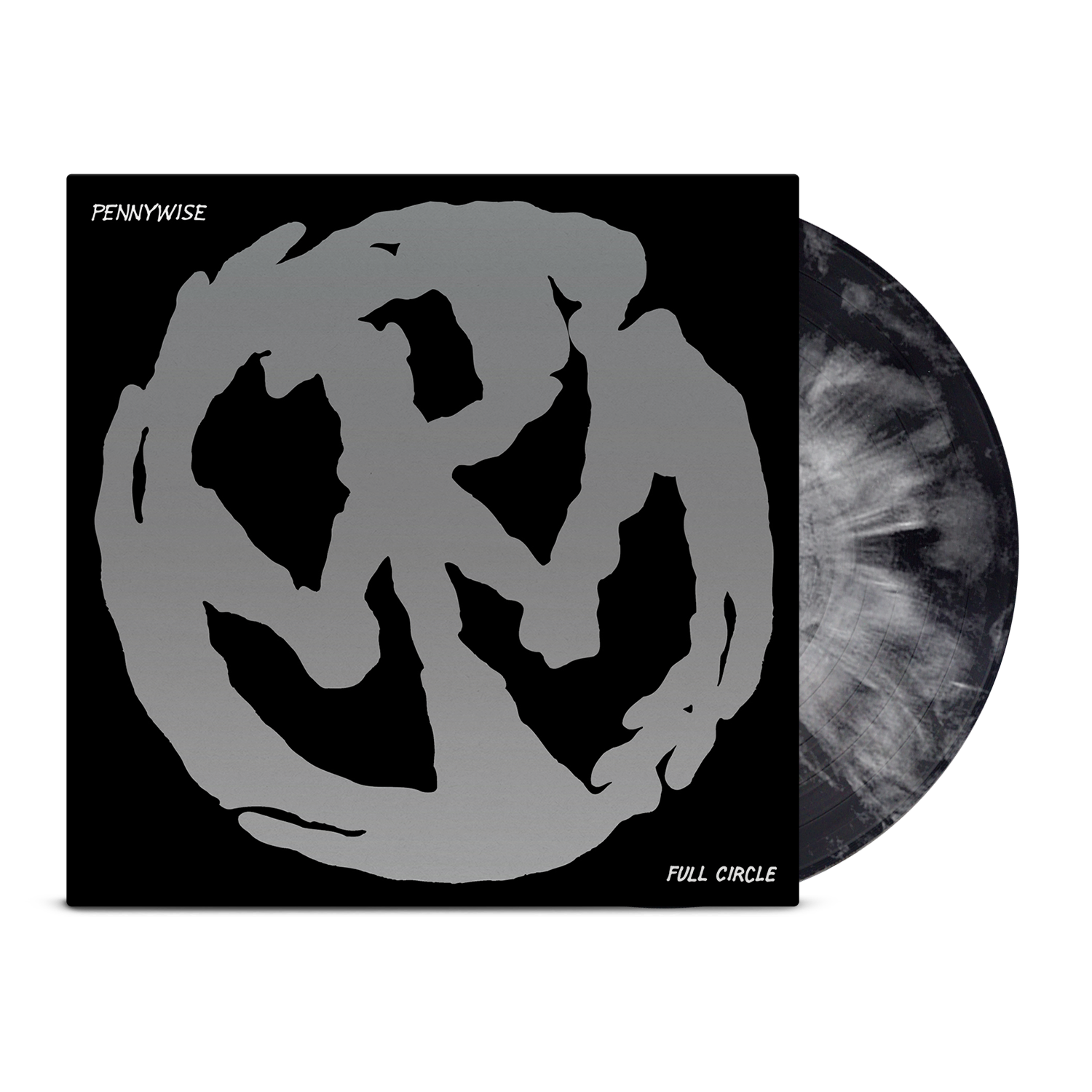 pennywise-full-circle-vinyle-lp-blanc-noir-galaxy image 1