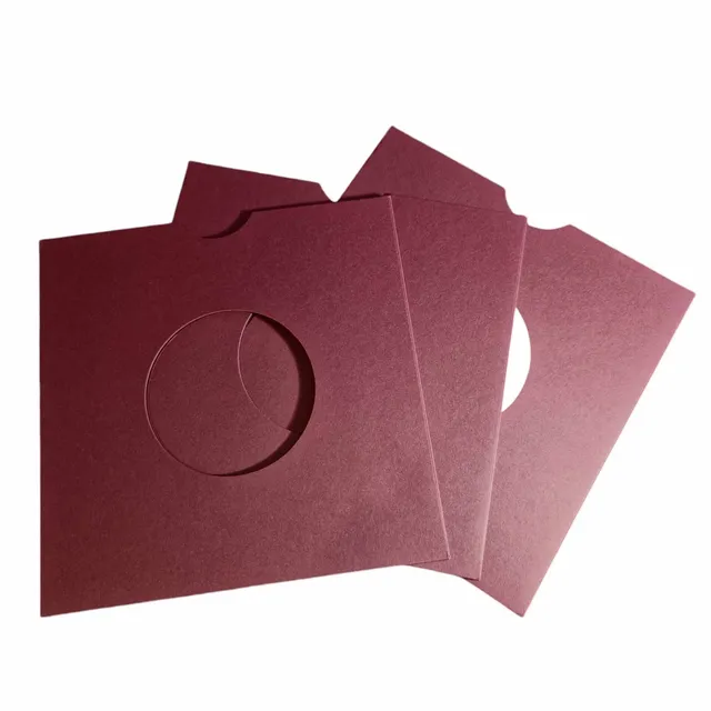 cleangroove-pochettes-vinyle-kraft-rouges-45t-7-x50 image 1