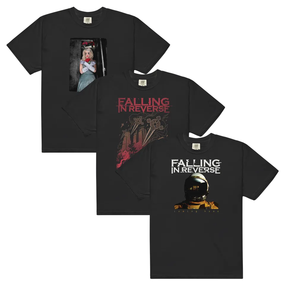 falling-in-reverse-lot-3-t-shirts-noir-coton image 1