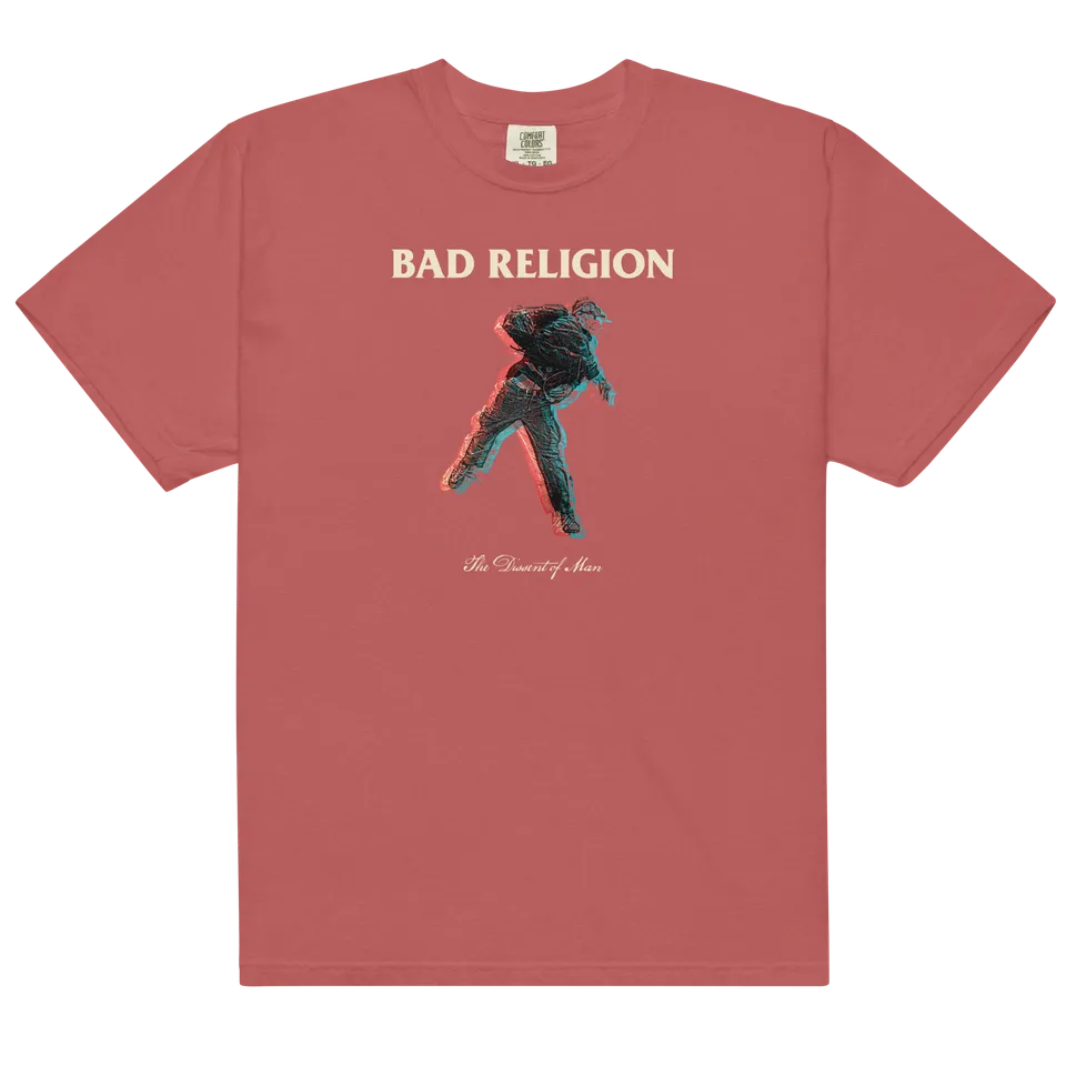 bad-religion-the-dissent-of-man-t-shirt-rouge-crimson-coton image 1
