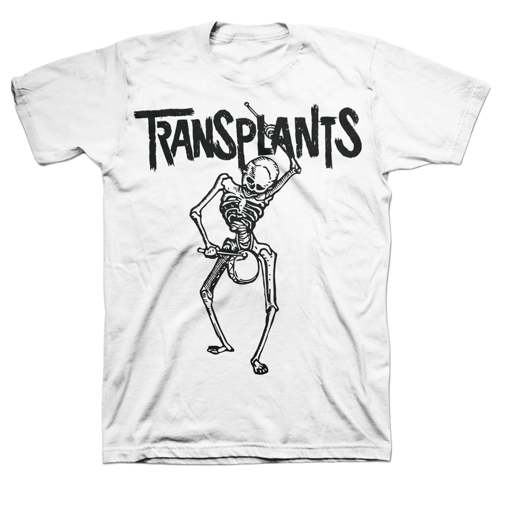 transplants-skeleton-t-shirt-blanc-coton-homme image 1