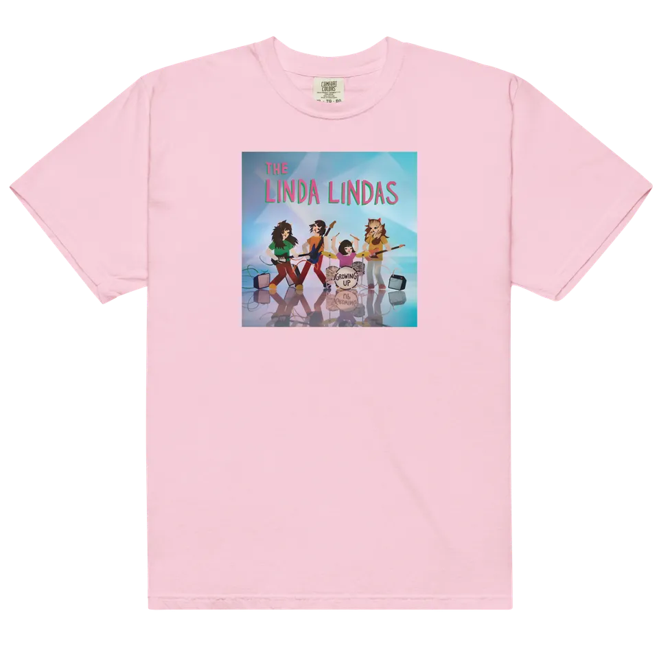 growing-up-t-shirt-rose-clair-coton-artwork-album image 1