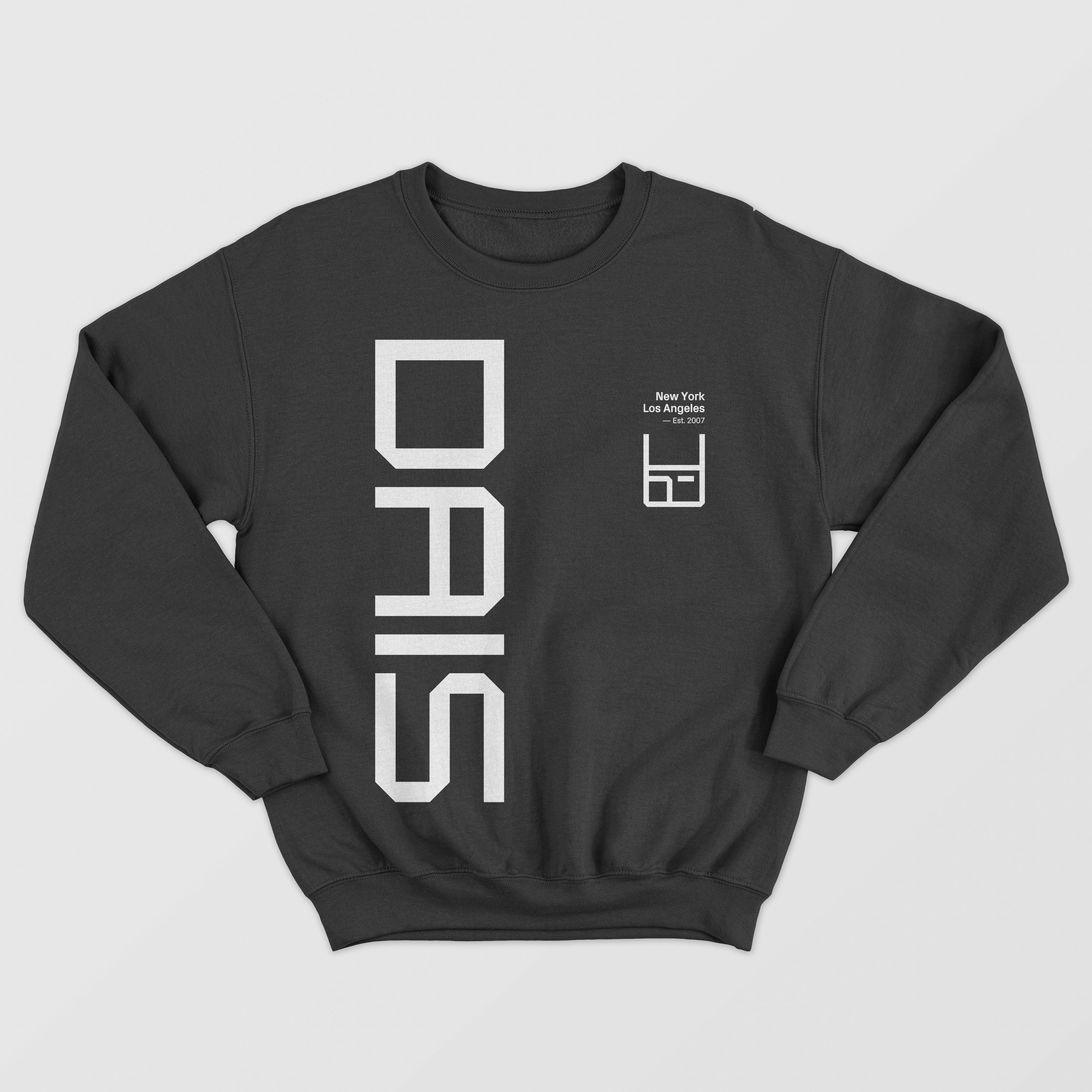 dais-records-pixelated-wordmark-sweat-col-rond-noir-l image 1