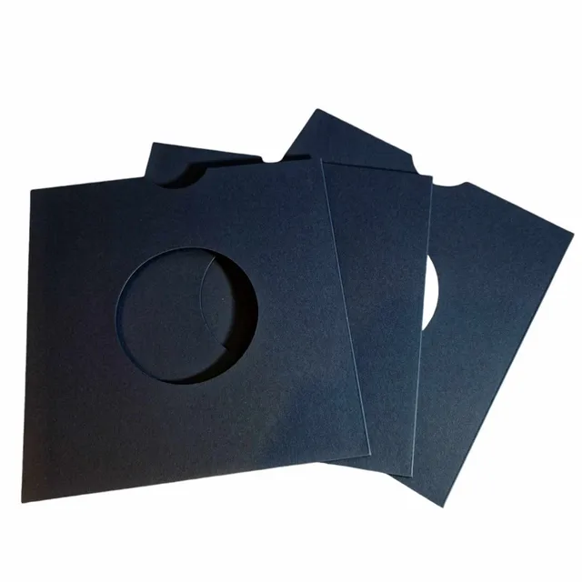 cleangroove-pochettes-vinyle-50-pochettes-kraft-bleu-45t-300g image 1