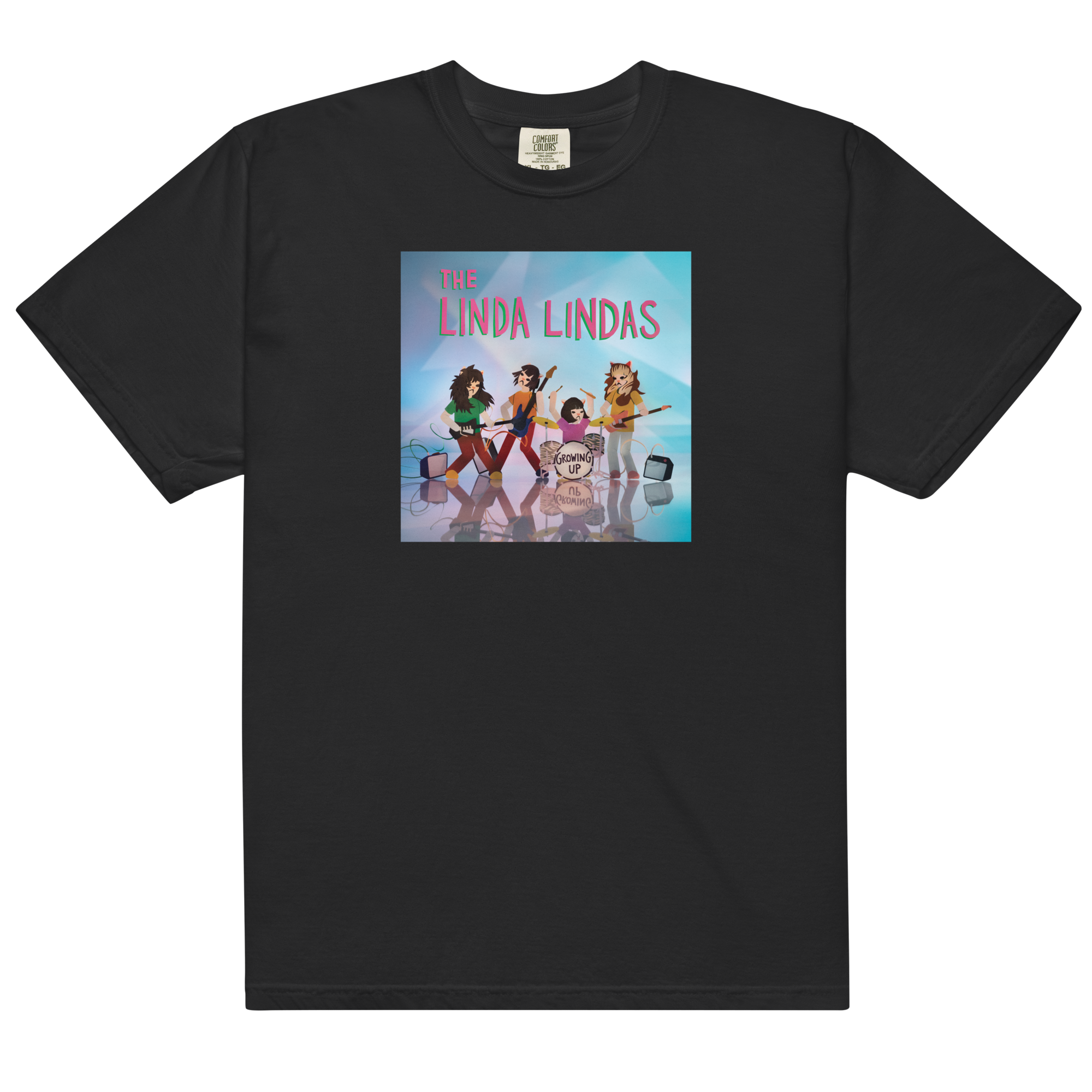 growing-up-t-shirt-noir-coton-manches-courtes image 1